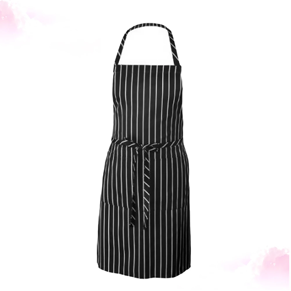 

1pc Cooking Kitchen Apron Polyester Adjustable Waist Straps Oil Dust Resistant Simple Apron For Bbq Painting Crafts