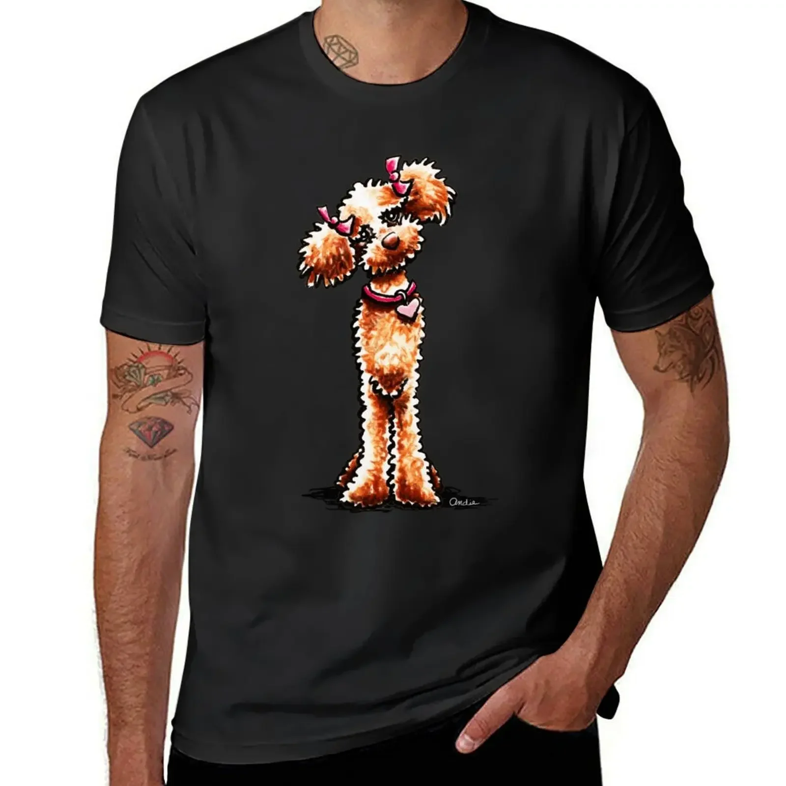 Girly Apricot Poodle T-Shirt graphics plus size clothes shirts graphic tees men clothes