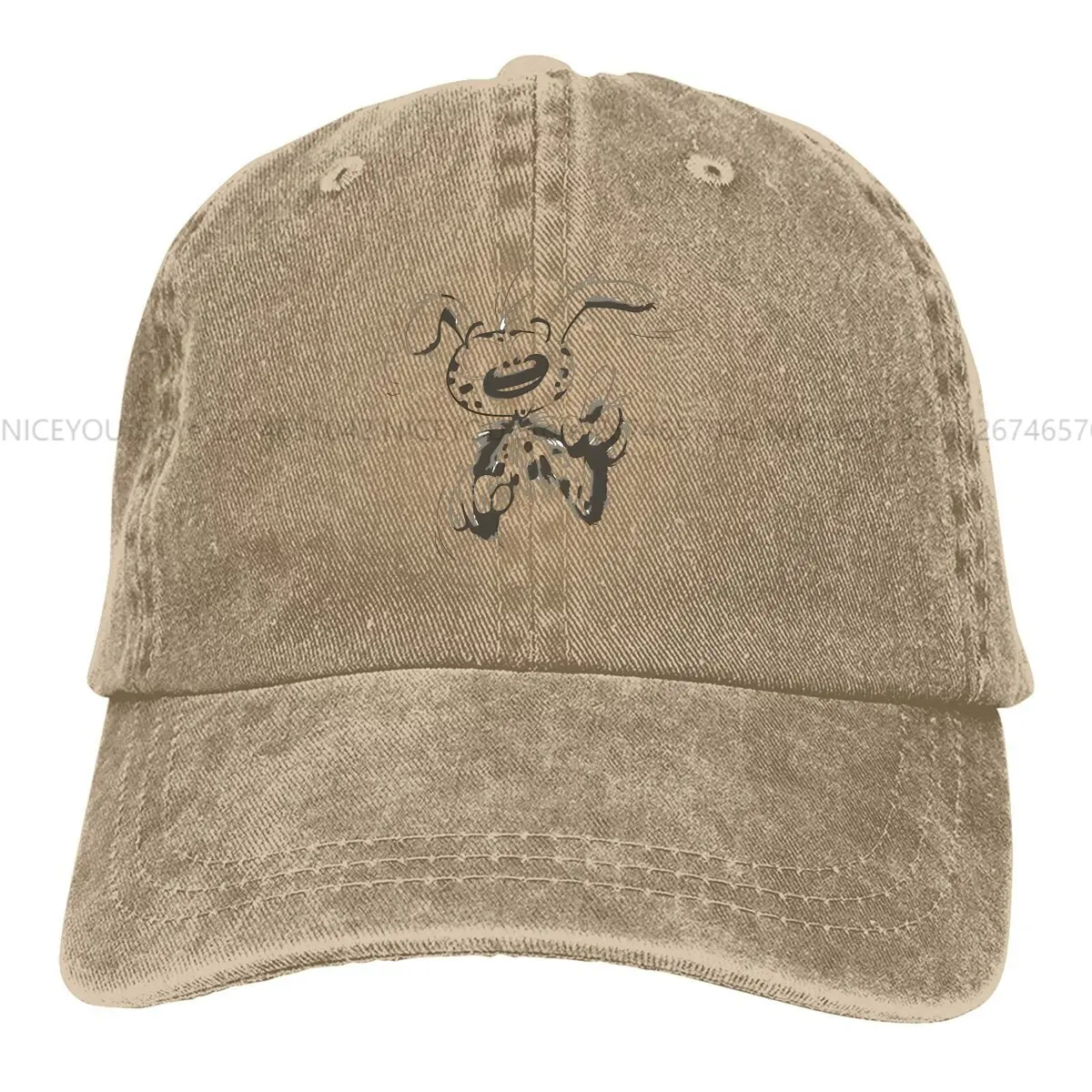 Pure Color Dad Hats Sketch Women's Hat Sun Visor Baseball Caps Marsupilami Cartoon Peaked Cap