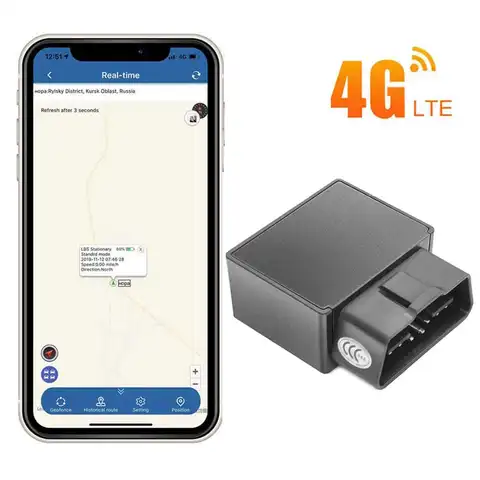4G OBD2 GPS Tracker Plug & Play Vehicle Anti-Theft System with Multi-mode Positioning Geo-fence Alarm And ACC Detection