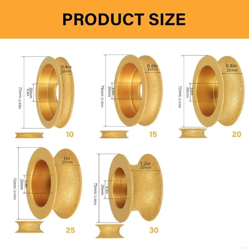 U0DF Brasiled Diamantes Broads Grinder Roda Roda Francesa Granites Marbres borda francesa