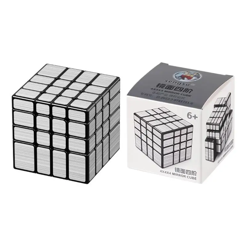 SENGSO Spiegel Magische Kubus 2x2 3x3 4x4 Gouden Zilveren Magische Cubo Beroepspuzzel Hoge Kwaliteit Kinderspeelgoed