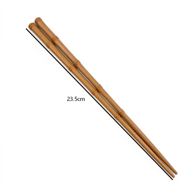 1 Pair High Quality Retro Wooden Chopsticks Solid Color Japanese Style Sushi Handmade Pointed Tip Dining Tableware