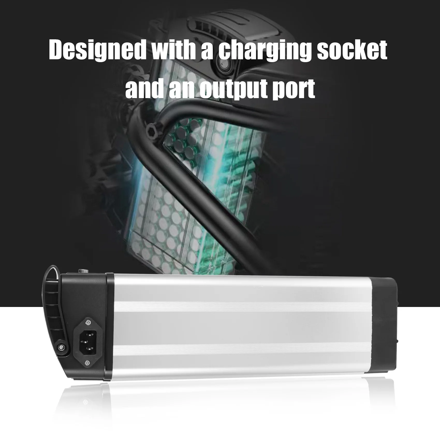 A26P Electric Bike 36V/48V Large Capacity Battery Case 18650 Holder Case E-Bike Accessories for Canon Head