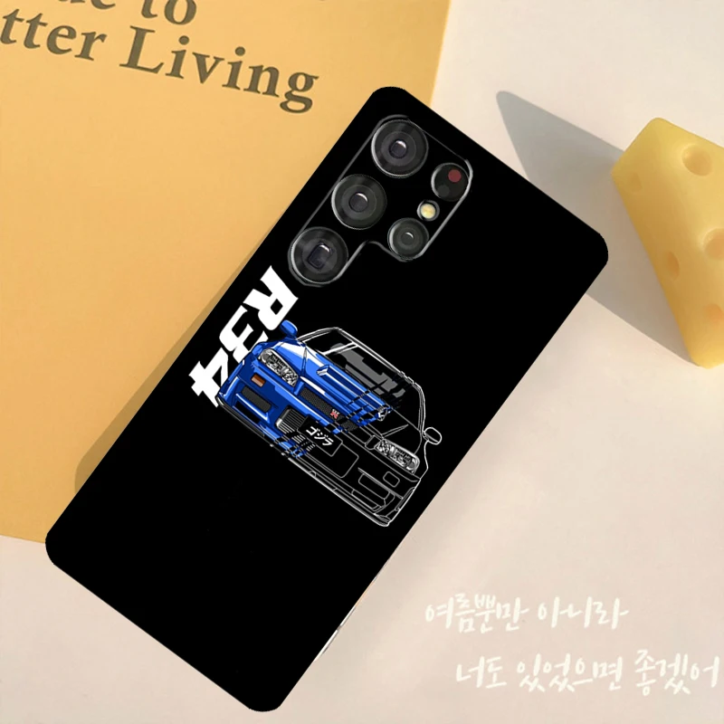 JRM Skyline GTR R34 Case For Samsung Galaxy S23 S20 FE S21 Ultra S8 S9 S10 Note 10 Plus Note 20 S22 Ultra Cover