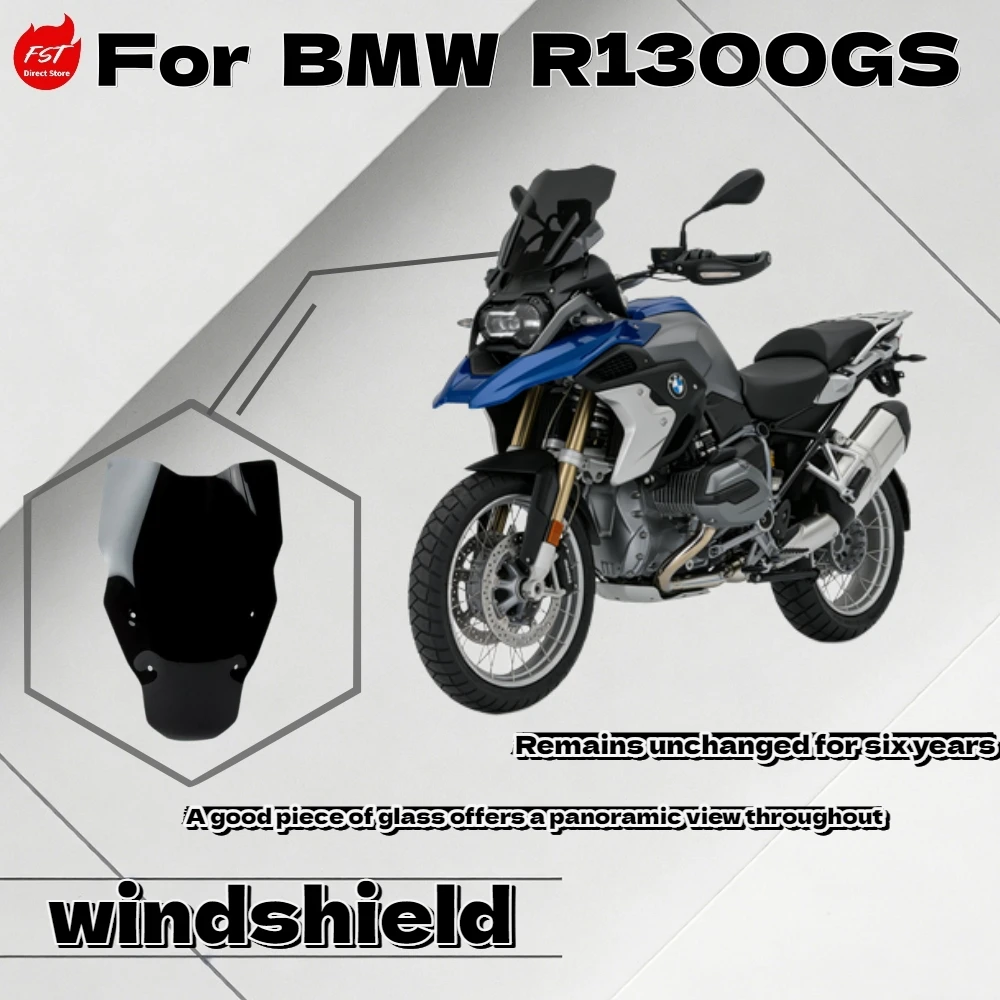 

For B MW R1300GS Tall Clear Windscreen Windshield Motorcycle Accessory for Enhanced Riding Experience