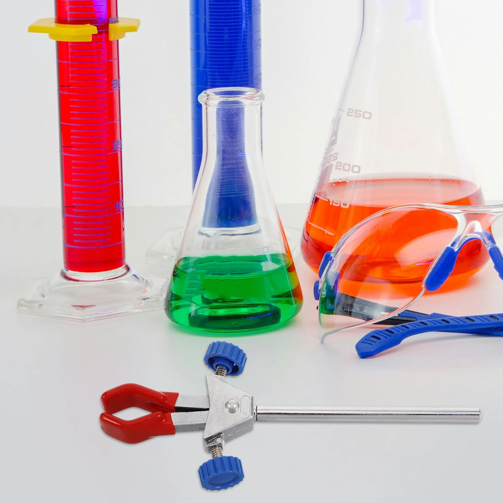 Double Claw Adjustable Clip Stainless Steel Lab Equipment Multipurpose Extended Reach Chemistry Test Tube Holder Beaker