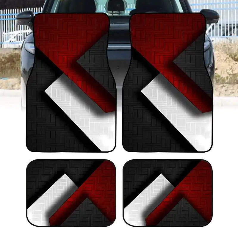 2pcs/4pcs Cool Printed Car Mats - Durable Floor Liners, Safe And Practical, Ideal Gift Choice, Long-Lasting, Suitable For Trucks
