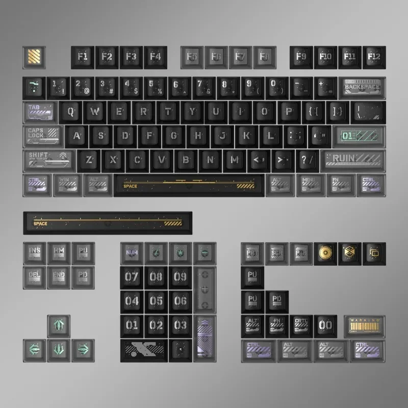 PIIFOX 146/120 pcs Customized Cherry Profile Thermal Sublimation Key Cap PBT PC for Mechanical Keyboard Hot Swap Part