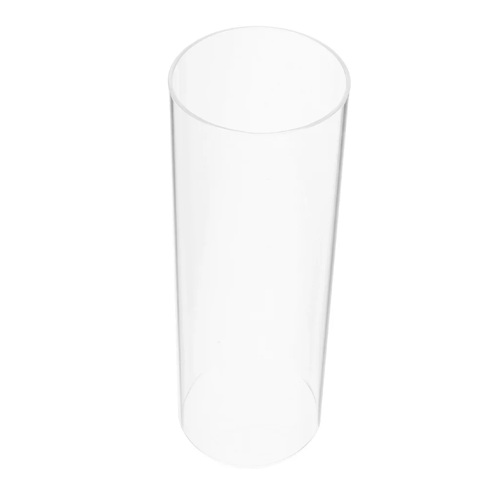 

Tube Shade for Candles Glass Hurricane Holder Elegant Decor High Transparency Windproof Glass Cover Lamp Shade Cover