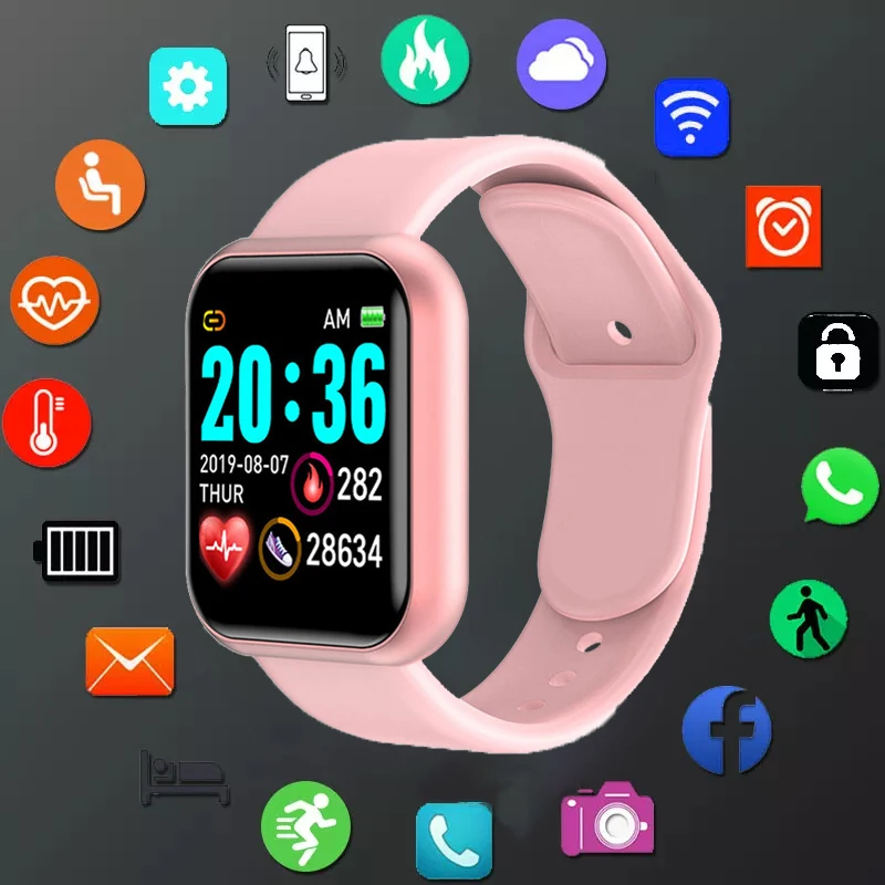 Reloj inteligente para niños y niñas, pulsera deportiva con pantalla HD a Color, resistente al agua