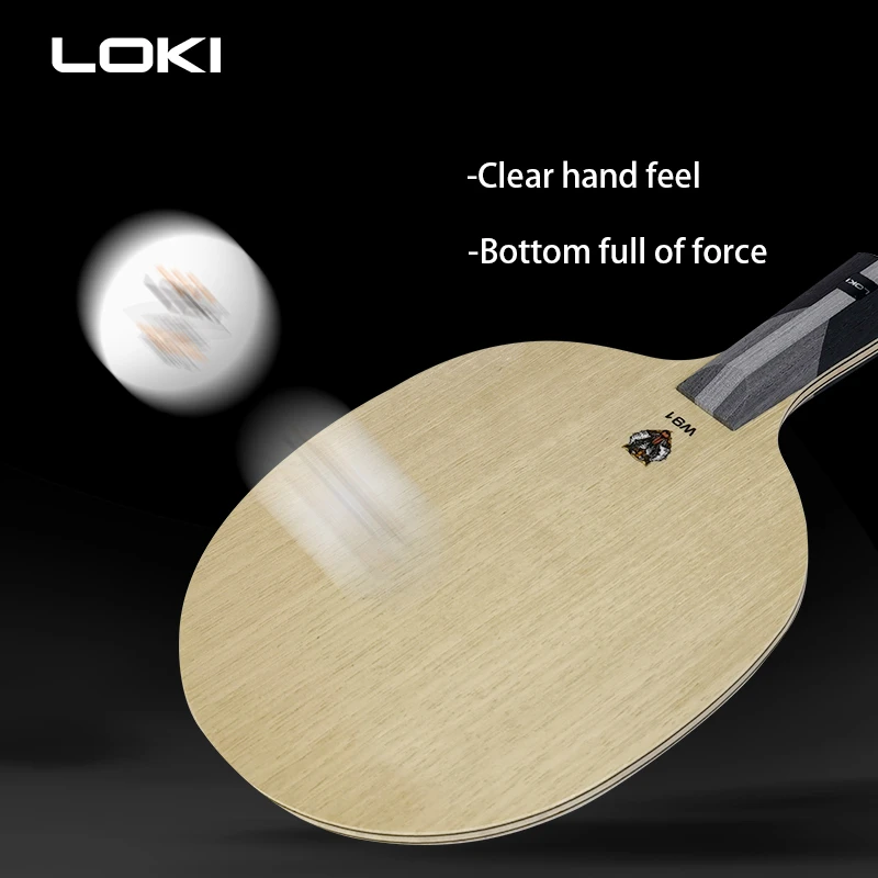 LOKI W91 Super WANG HAO Table Tennis Blade 7 Wood Limba Surface Offensive Ping Pong Bat Paddle with Good Elasticity