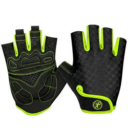 MOREOK Unisex Sports Gloves Fingerless MTB Road Bicycle Gloves 5MM Gel Pads Outdoor Anti-slip Bike Cycling Gloves for Men Women