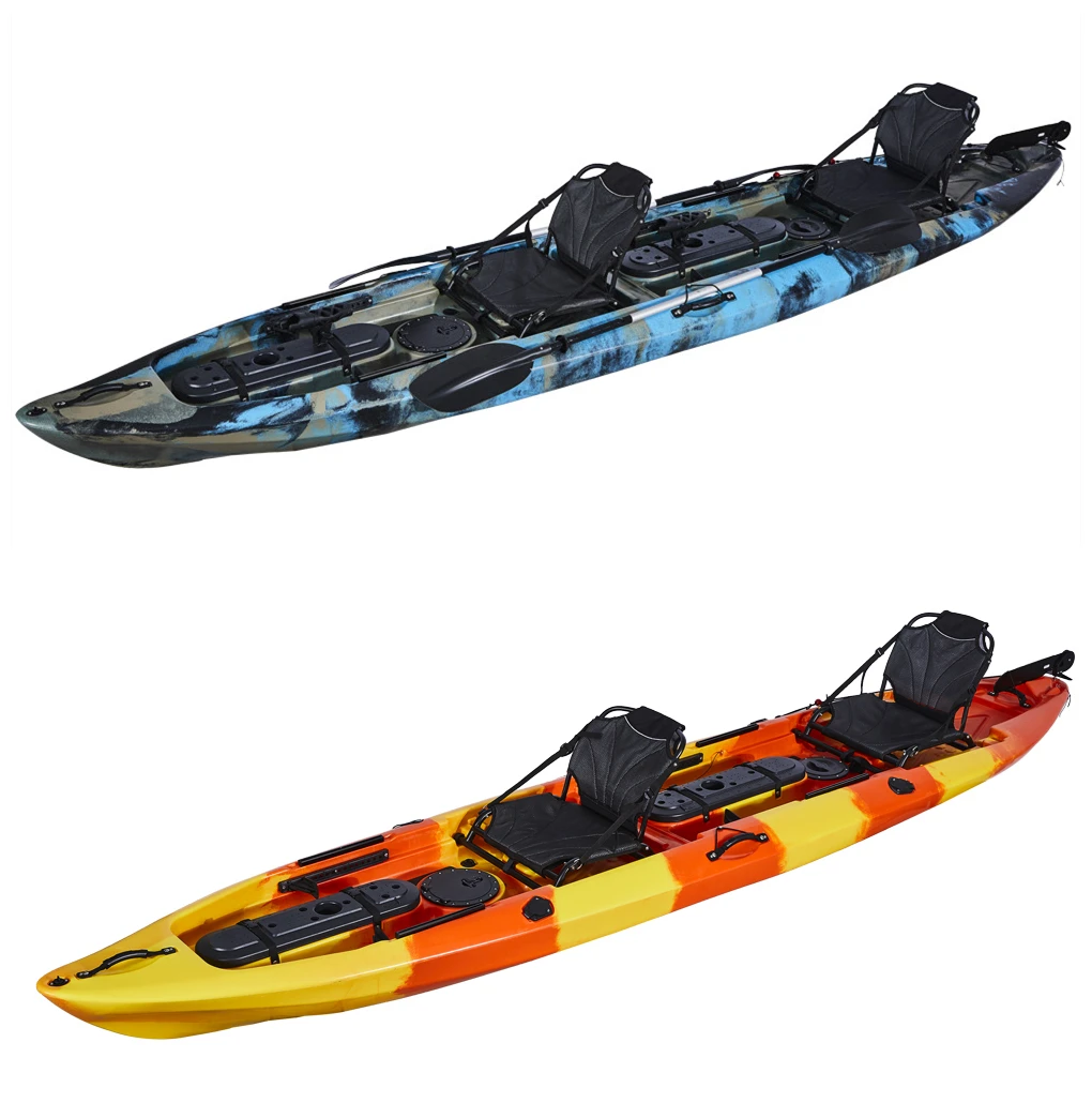 Fishing Boat Factory Wholesale 2 Person Fishing Kayak With Rudder And Chair