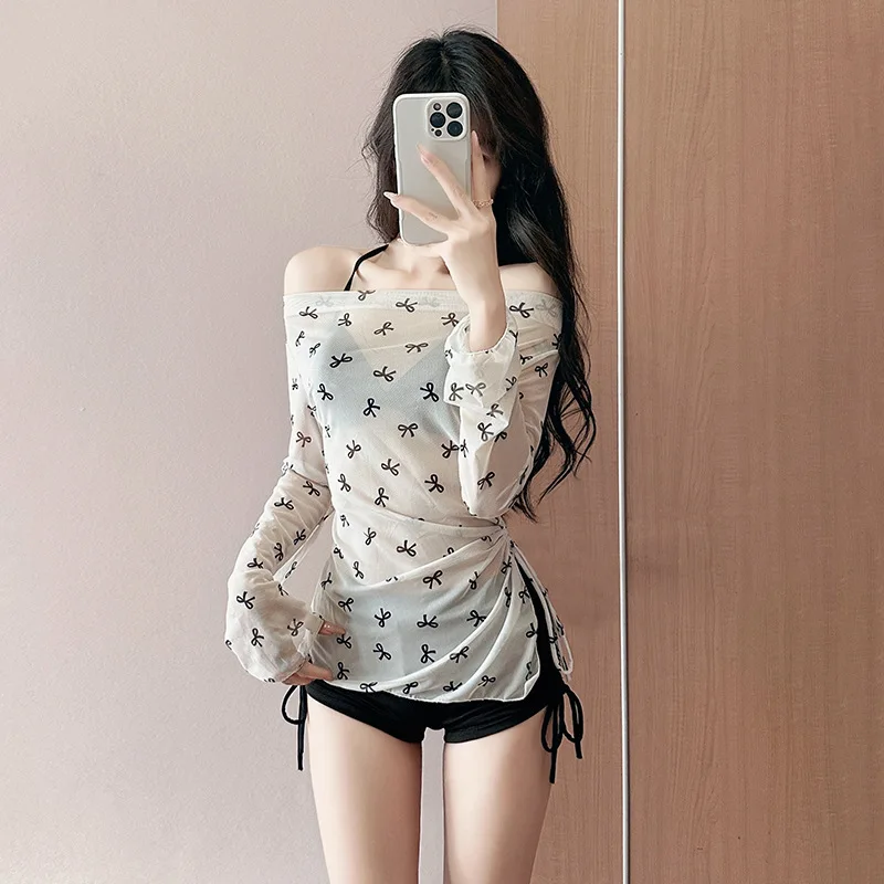 New Swimsuit Women's Split Three Piece Set Covers The Belly and Looks Slimmer, Gathers Small Breasts, Ins Style Hot Spring Bath