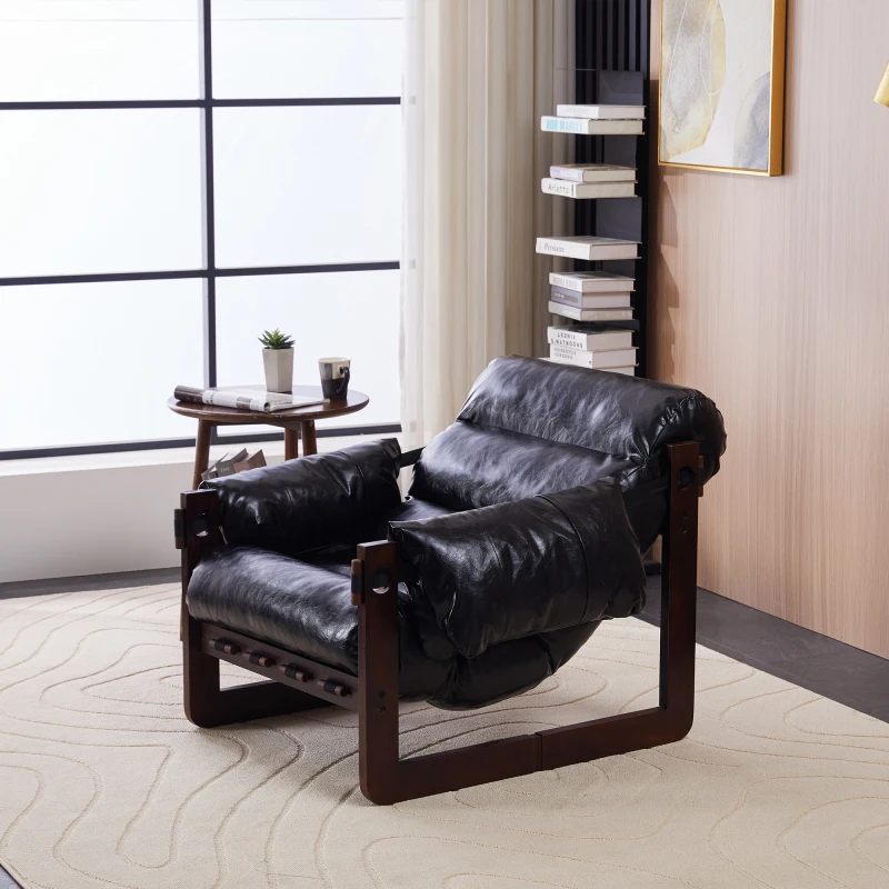 

lounge chair,removable armrests, vintage oil wax leather sofa chair, vintage style decorative chair