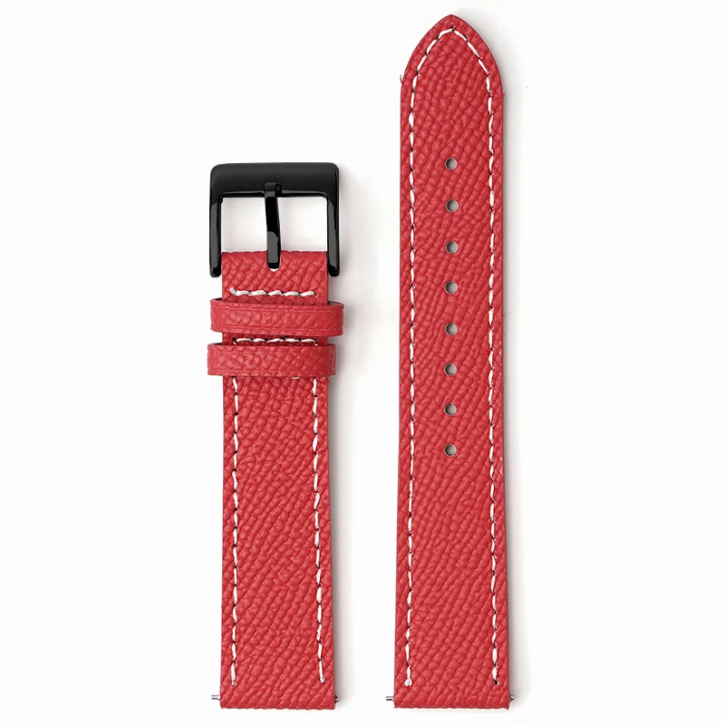 Epsom Uhrenarmband 18 mm 19 mm 20 mm 22 mm Kalbsleder-Uhrenarmband Schnellverschluss-Uhrenarmband Handgefertigter Armbandgürtel mit Palmenmuster – Detail 25