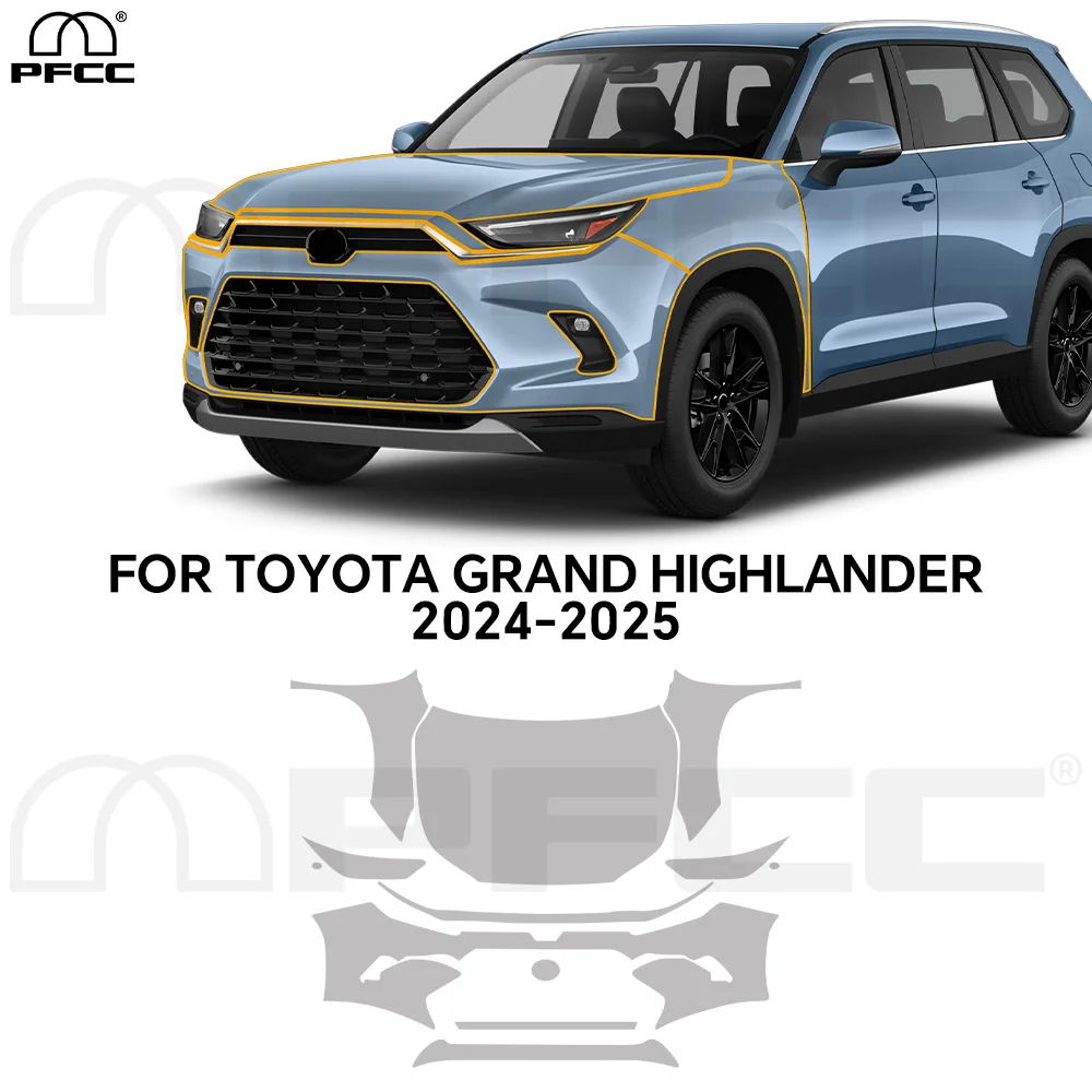 

Anti-scratch Pre-cut PPF For Toyota Grand Highlander 2024 2025 TPU Paint Protection Film Car Body Clear Bra Resistant Invisible