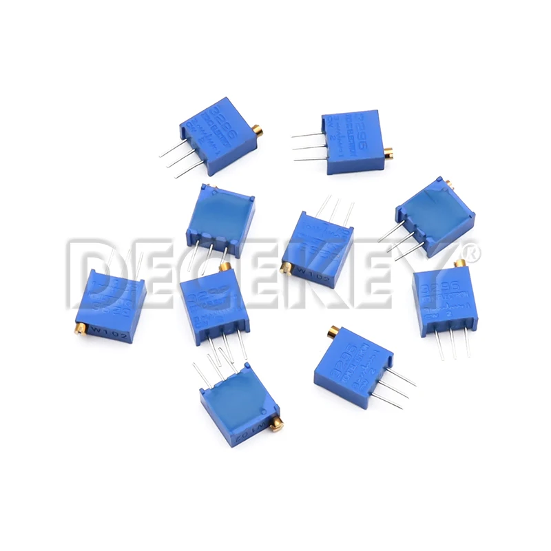 10PCS 3296W Potentiometer Precision Adjustable Resistance Multi-turn Trimming 1K 2K 5K 10K 100K 103 100R Trimmer Potentiometer