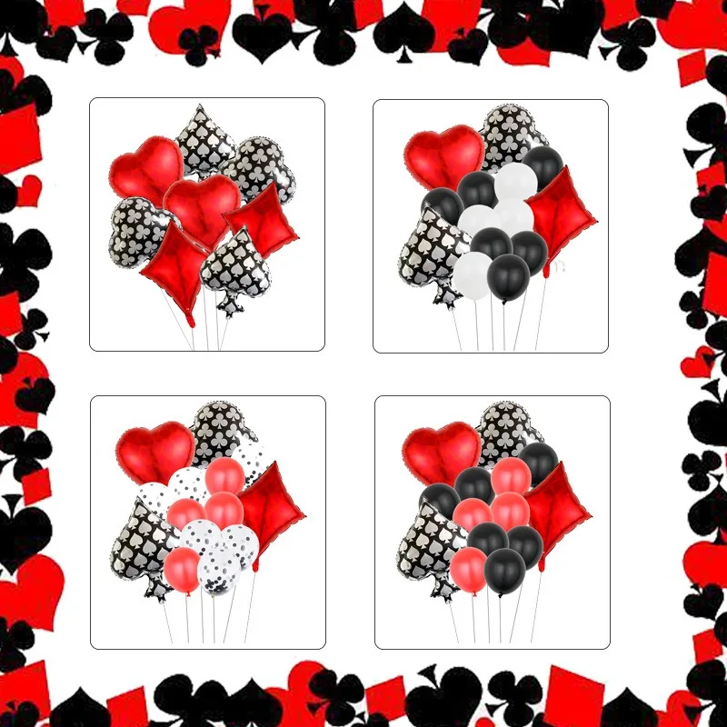 Disney Playing Card Spades and Plum Party Decoration Aluminum Film Balloon