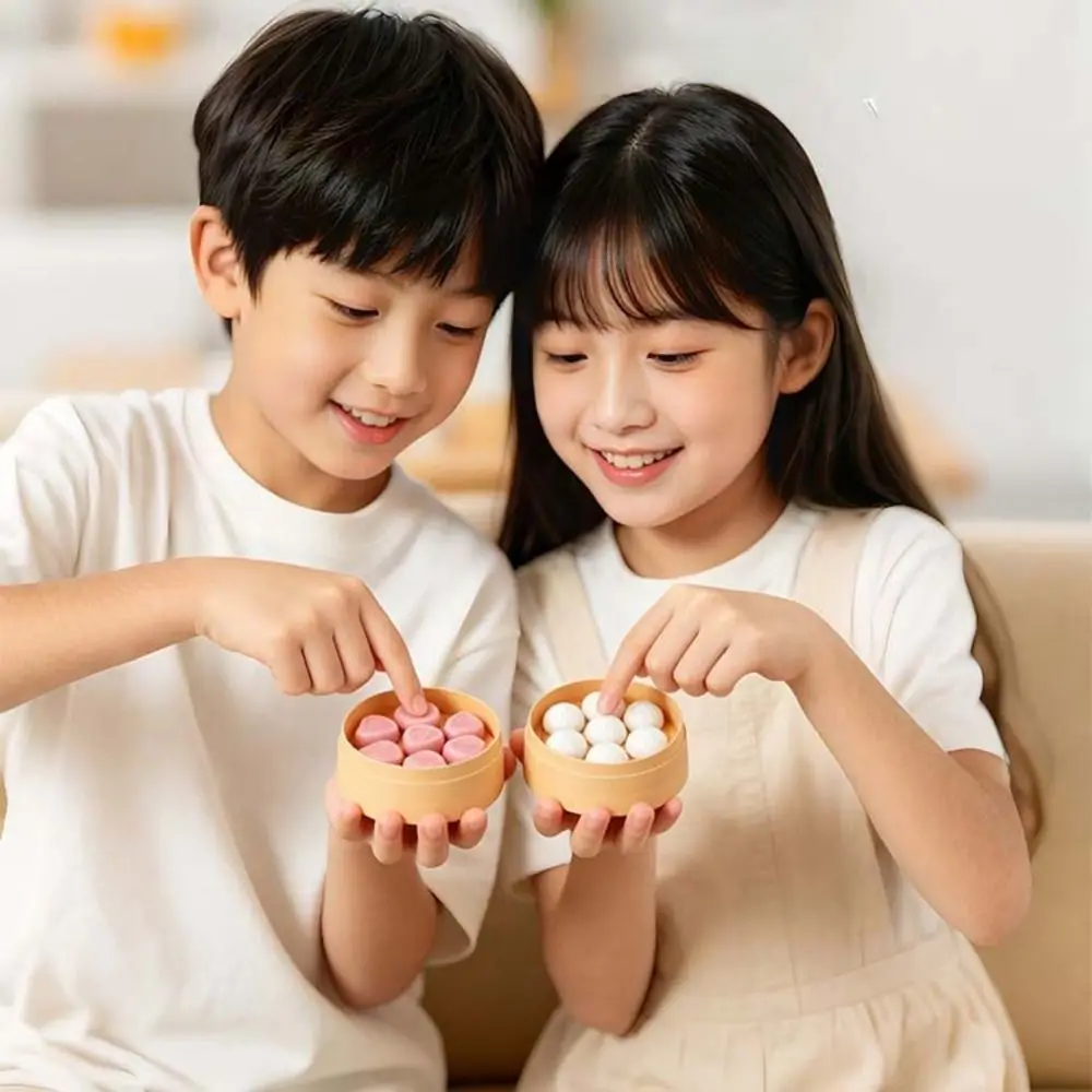 Finger Button Simulation Steamed Buns Set Fingertip Pressure Pressable Keys Dumplings Keyboard Clicker Click Key Cap Clicker