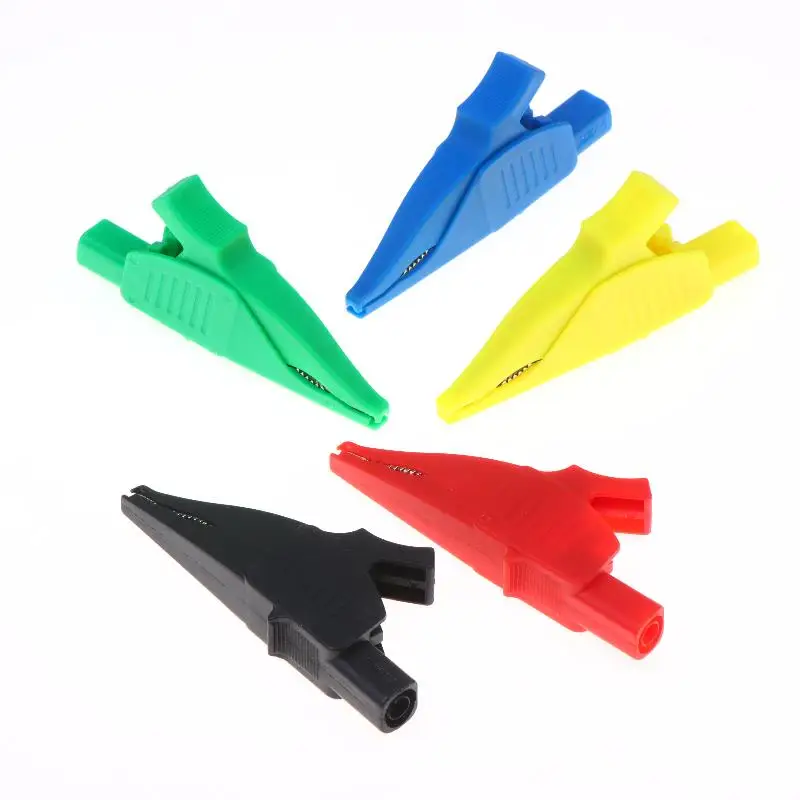 

Heavy Duty Alligator Clips Insulated Test Crocodile Clamps With 4mm Banana Jack Full Insulated Clips For Electrical Testing Work