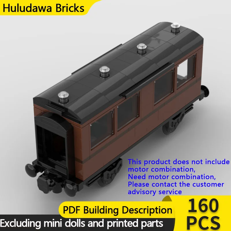 

City Car Model MOC Building Bricks Western Train Carriage Modular Technology Children Holiday Gifts Assemble Toys Suit