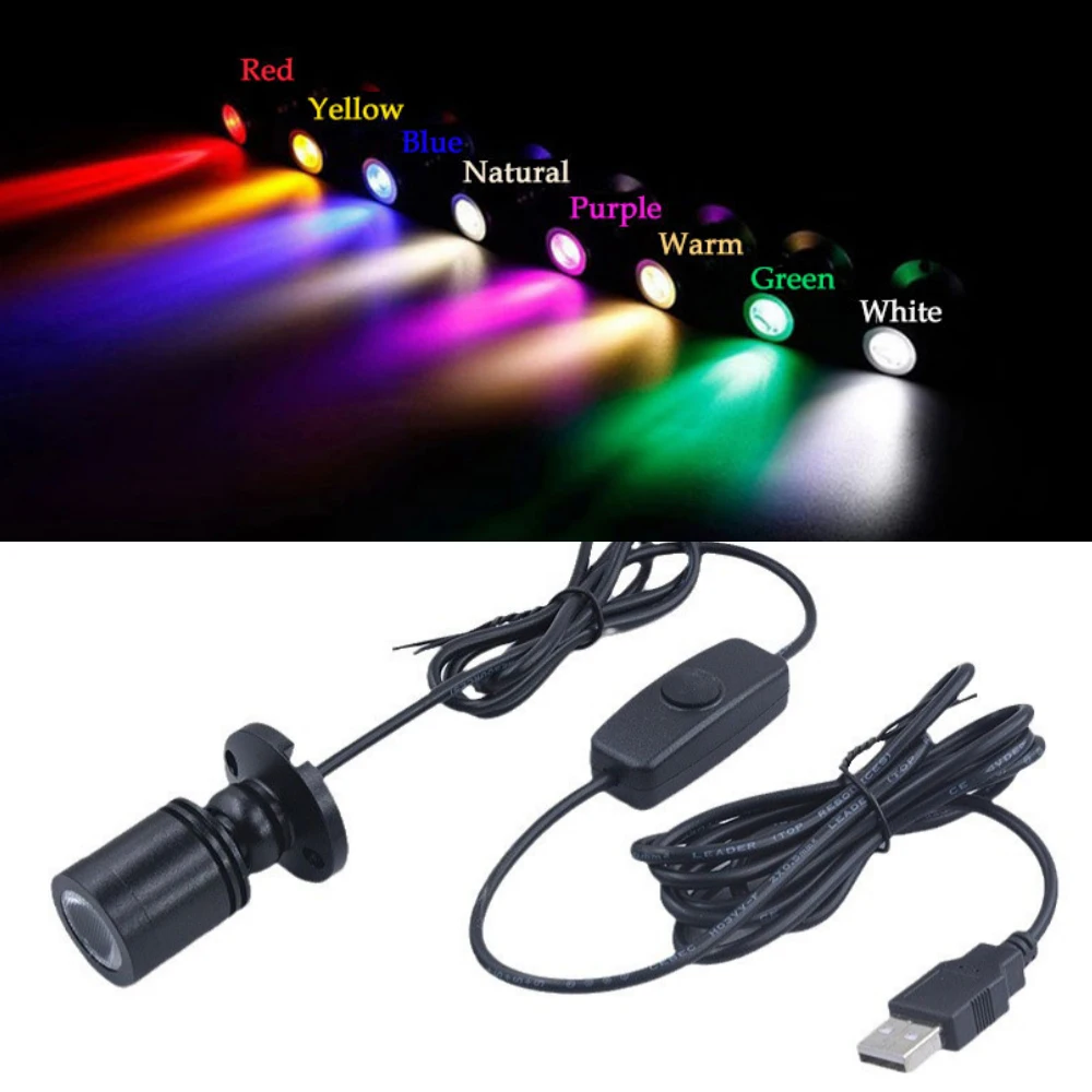 5V USB LED Display Spotlights Stepless Dimming Breathing Atmosphere Neutral Light White/Warm White For Cabinet Shelf Decor