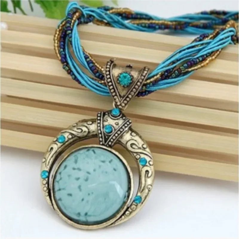 New Retro Bohemian Ethnic Style Necklace Fashionable Men\'s and Women\'s Festival Party Gifts Jewelry Accessories