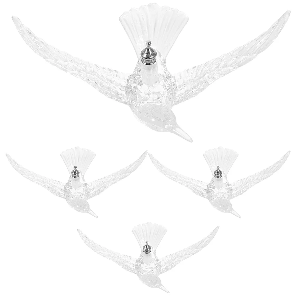 

4Pcs Acrylic Hanging Hummingbird Ornament Transparent Ceiling Decor for Parties Home Holiday Display Hummingbird Ornament