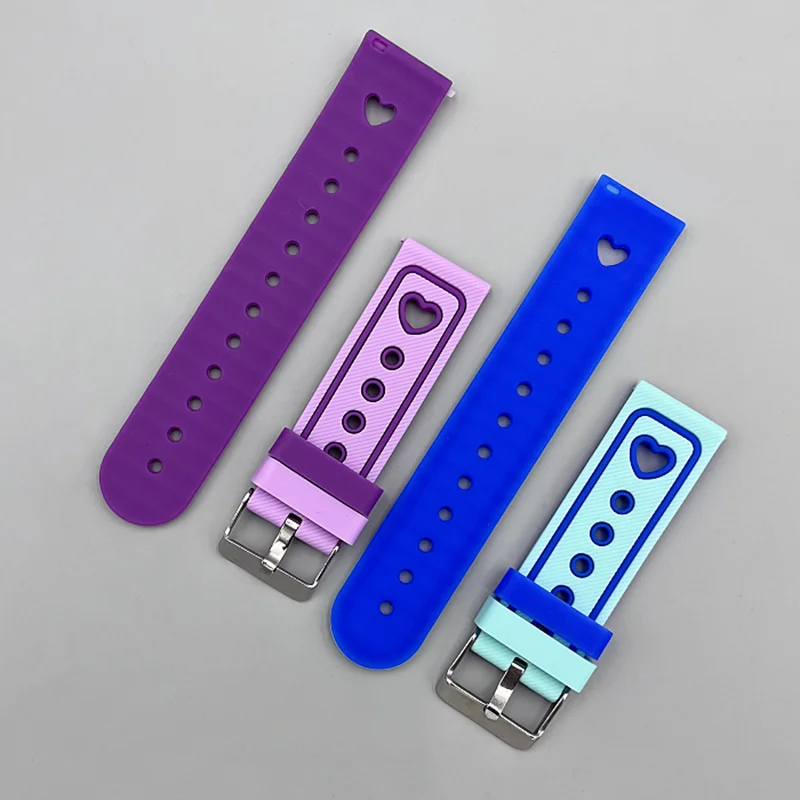 20mm Kids Smart Sport Watch Band Silicone Strap Adjustable Wristwatch Replacement Strap Waterproof Children Watch Straps image 3