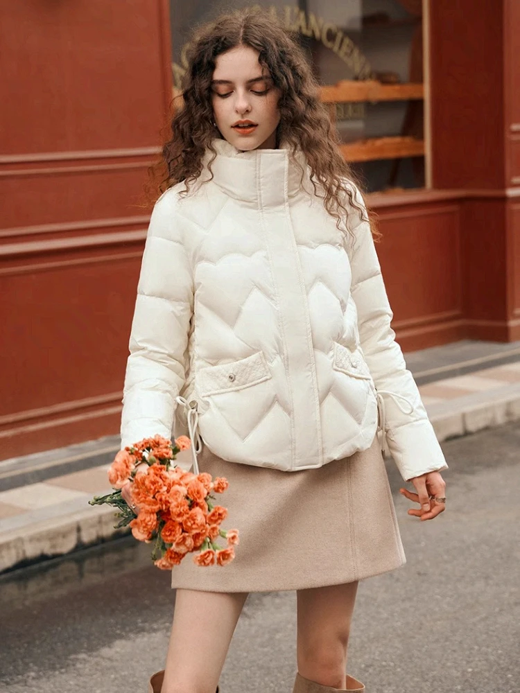 OLrain المرأة الصلبة سترة منفوخة 2025 شتاء جديد دافئ موضة أسفل معاطف عادية تخفيف فضفاضة تناسب الملابس النسائية GO56DY88050 #1