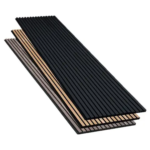 Wood veneer grille sound-absorbing board, polyester fiber flame-retardant wood grain concave-convex wall wall sound insulation