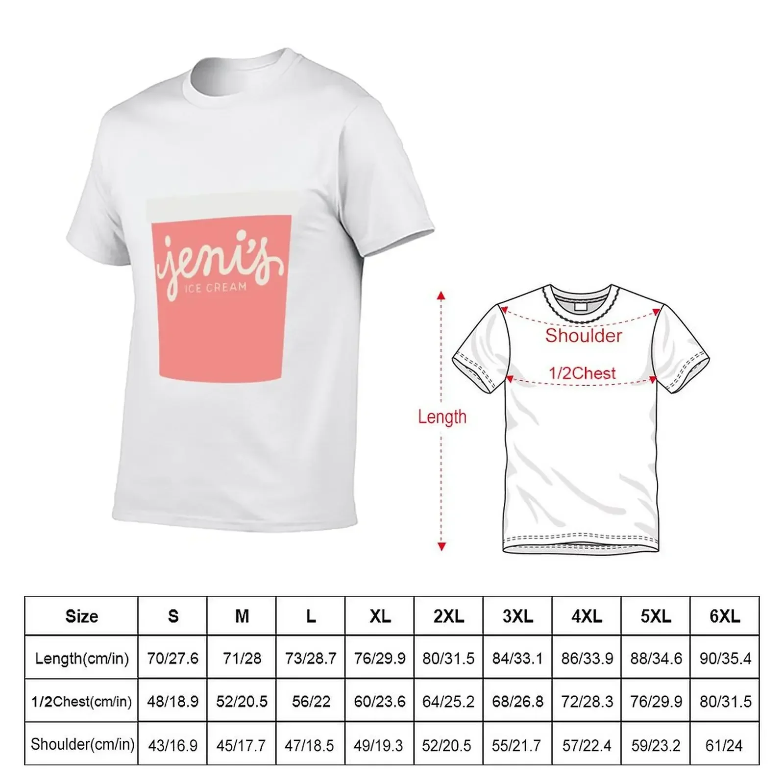 Jeni’s Ice Cream T-Shirt rapper graphic tees anime t shirts t shirts men