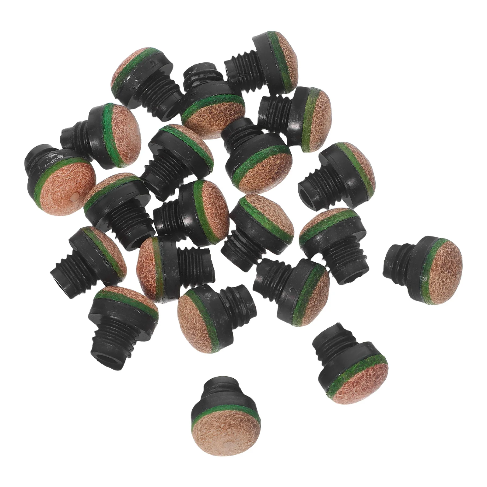 

20Pcs Pool Cue Tips Screw-on Replacement Threaded Pool Stick Tips for Snooker Billiard Cue Control Billiard Tip