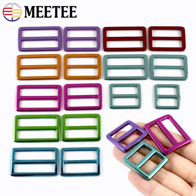 

5/10Pcs Metal Ring Buckles 20-38mm Tri-Glide Slider Adjust Clasp for Bag Strap Webbing Connector Buckle DIY Hardware Accessories