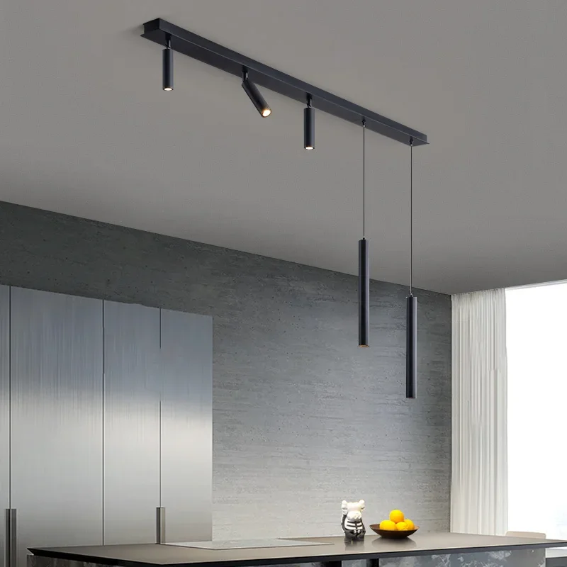 2026 Restaurant Lamp Minimalist Long Strip Simple Modern Creative Dining Table Chandelier Bar Table Lamp Island Kitchen Dining L