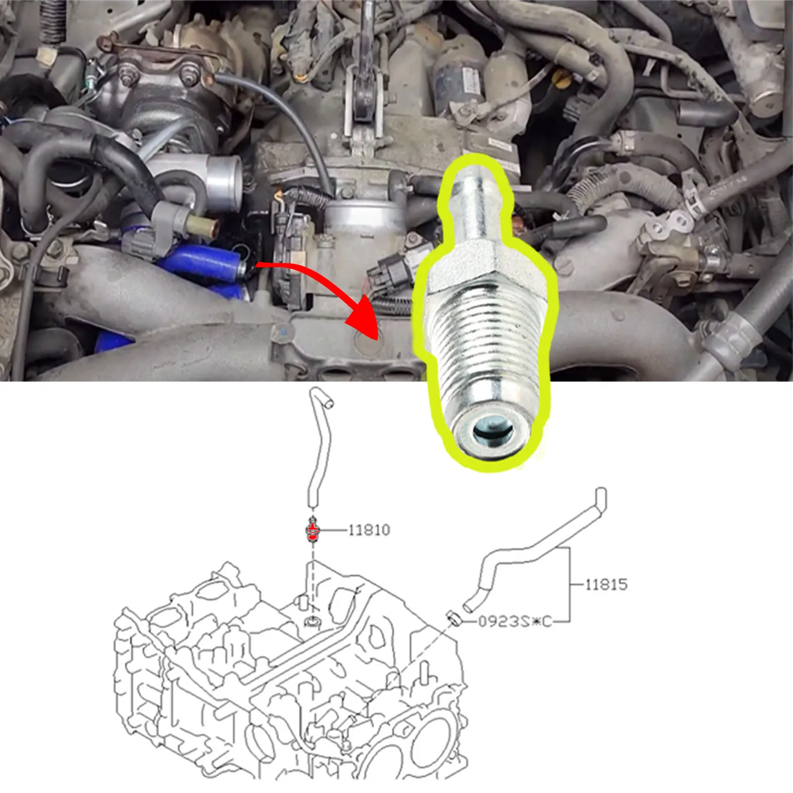11810AA131 11810-AA131 PCV Valve For Subaru Outback 2.5L Legacy 2.5L Impreza 2.5L Forester 2.5L Crosstrek 2.0L BRZ 2.0L 2011-18