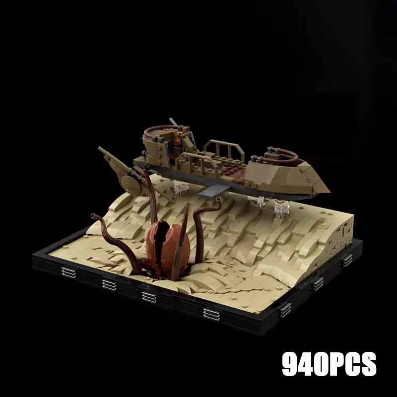 Popular Star Movie Model Moc Building Blocks Desert Skiff Diorama Technology Brick DIY Assembly Construction Toy Gifts