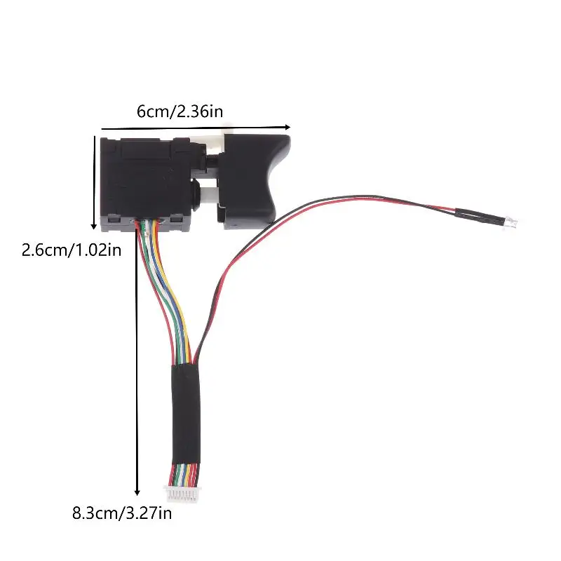 

1 шт. Dayi 2106 бесщеточный электрический гаечный ключ 9-проводной переключатель пластиковый универсальный перезаряжаемый переключатель для дрели аксессуары