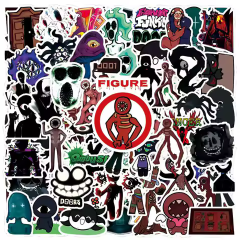 Roblox Creative Cartoon Games Graffiti Stickers Scooter Guitar Trolley Box PVC Waterproof Stickers Decorative Supplie 50 Pcs/set