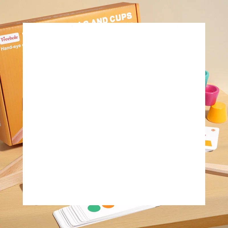 Brinquedos educativos montessori de madeira para crianças, bola de correspondência de cores, copos de empilhamento, jogo de cognição, aprendizagem pré-escolar, auxiliares de ensino