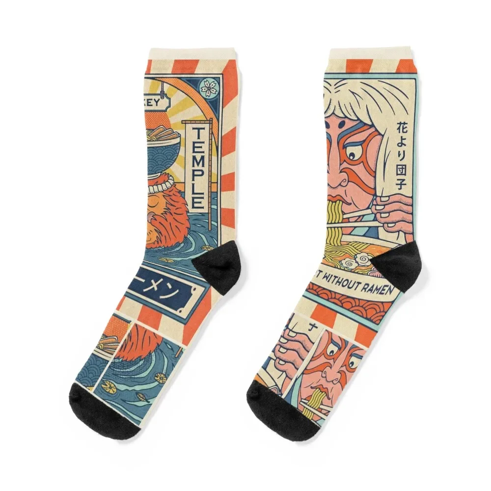 Vintage Ramen Temple Socks Antiskid soccer Christmas christmas gift sports and leisure Socks Ladies Men's