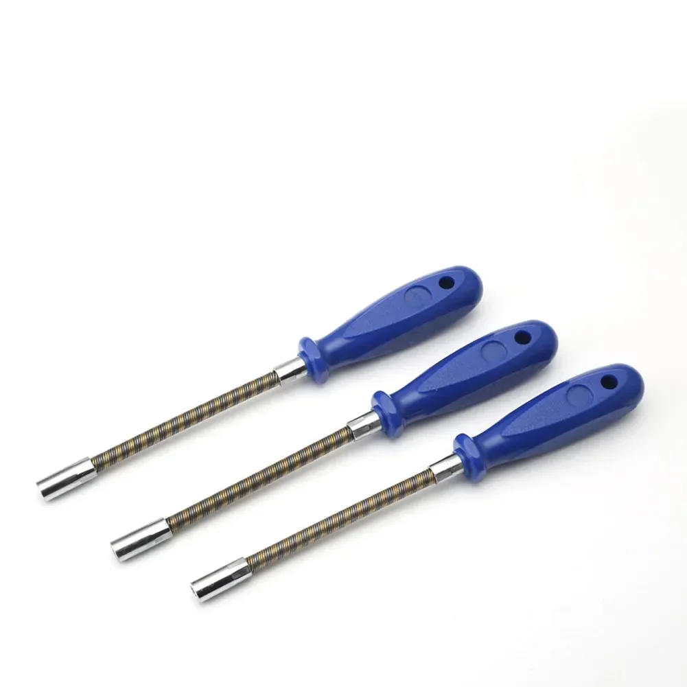 Socket Screwdriver Non-slip Flexible Screwdriver Hand Tools Multifunctional 7mm Screwdriver Wrench Spring Hex Screw Bit Bendable