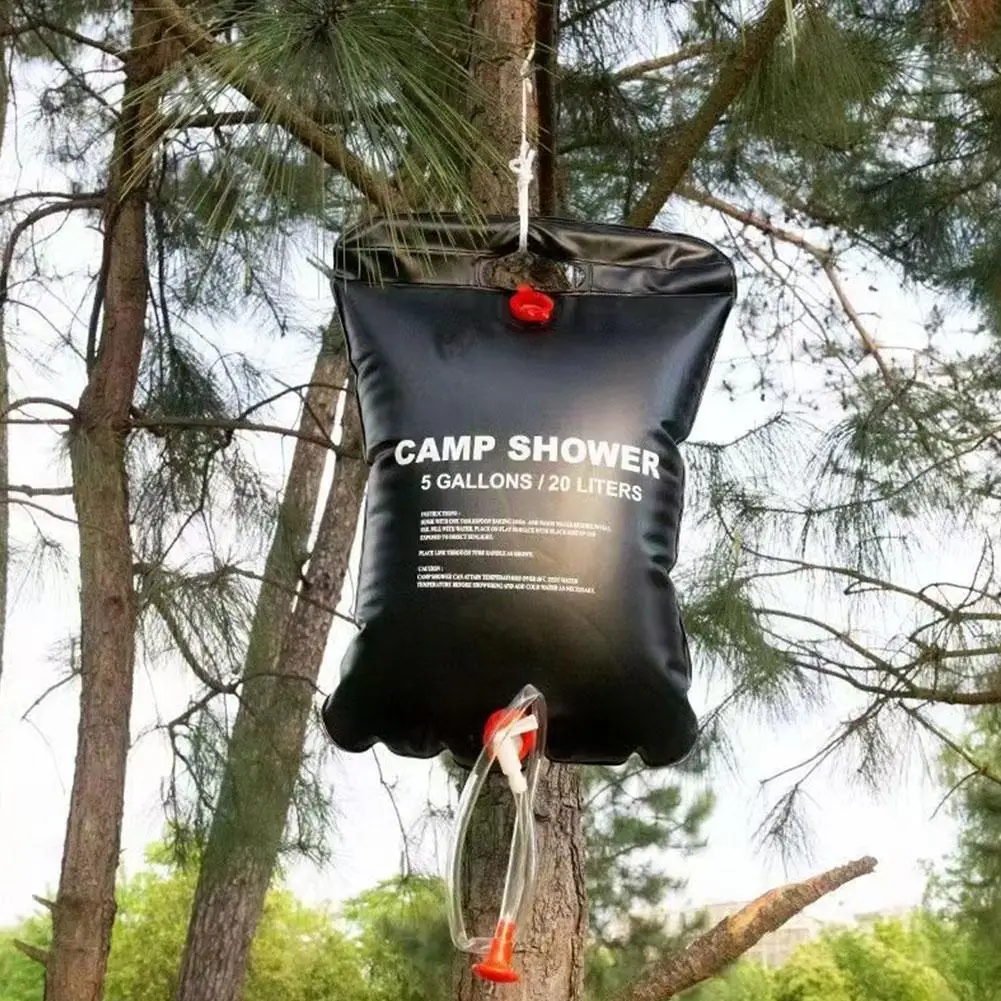 Bolsas de Ducha Solares Plegables de 20l, Bolsa de Agua para Baño al Aire Libre, para Viajes y Campamentos