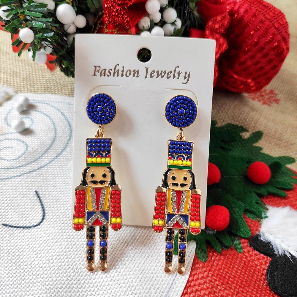 Best Lady Cartoon Characters Nutcracker Guards Drop Earrings for Woman Girls Jewelry Daily wear