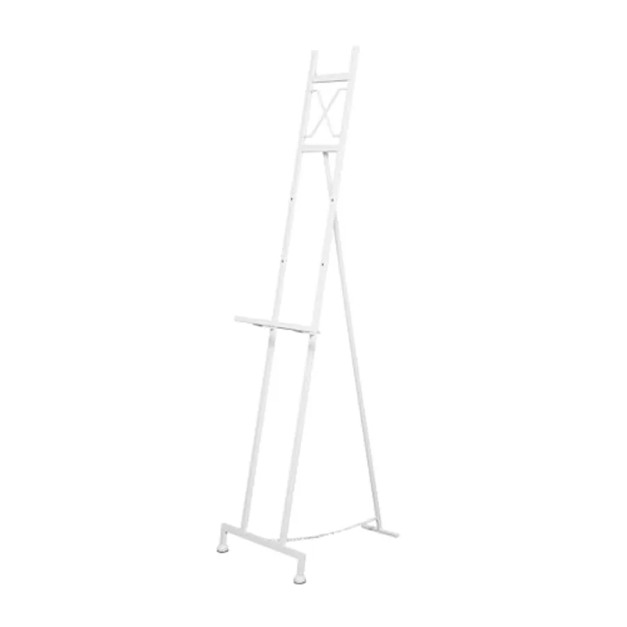 

Metal Geometric Display Easel Tall Adjustable Floor 3 Tier Floor Standing Easel Display Stand 16" x 19" x 57" White
