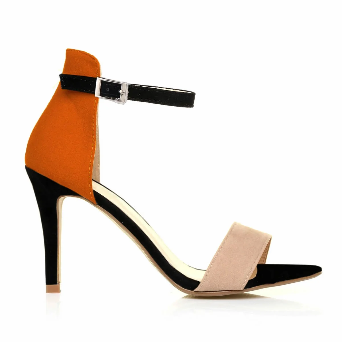 Women Ankle Strap Sandals Summer Mixed Color Sexy Pumps 9cm Open Toe High Heels Ladies Stilettos Party Dress Wedding Shoes