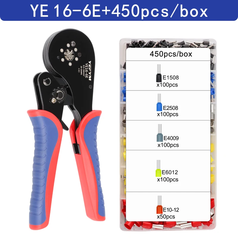 Krimptang Beentje Mouwen Buisvormige Terminal Gereedschap HSC8 6-4A/6-6A/16-6E Draad Crimper Huishoudelijke Elektrische Sets