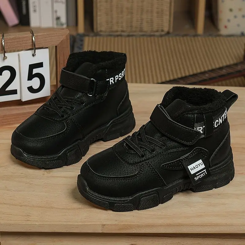 

Kids Winter Snow Boots Fleece Lined High Top Warm Shoes for Boys Girls Thickened Casual Winter Boots Anti Slip Outdoor Footwear